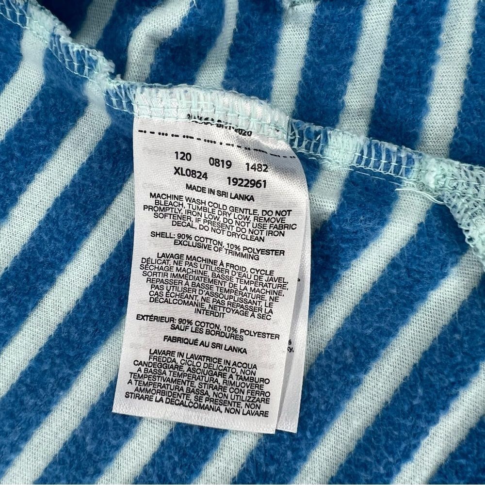 Columbia Sweatshirt Women's: Large Full Zip‎ Hoodie Striped Blue - Picture 4 of 4